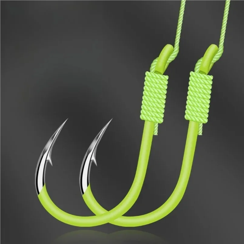 5pcs/set Fluorescent Green High Carbon Steel Fishing Hook 8# -13# Strong Sharp Spring Hooks for Saltwater Freshwater Fishing
5pcs/set Fluorescent Green High Carbon Steel Fishing Hook 8# -13# Strong Sharp Spring Hooks for Saltwater Freshwater Fishing
