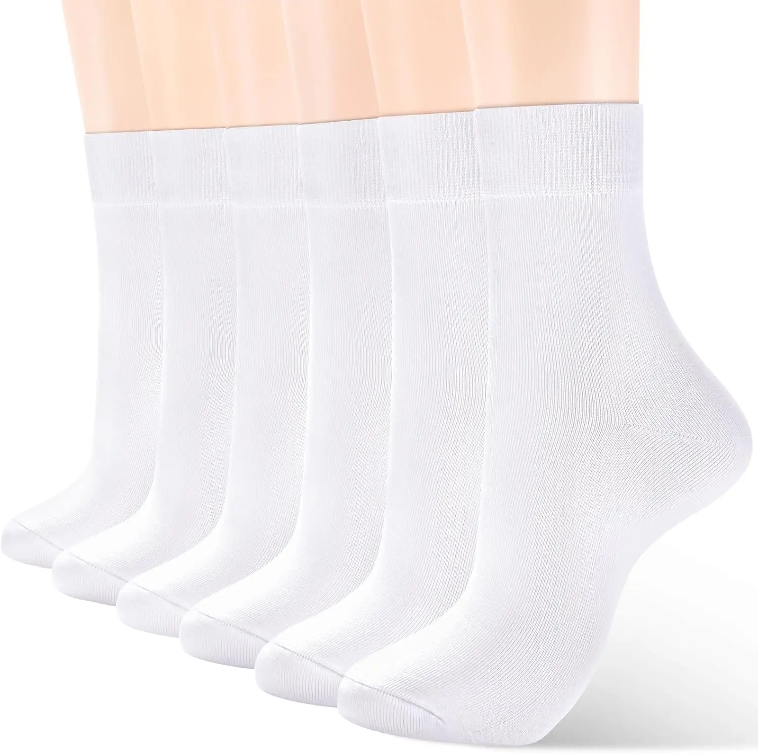 Soft Cotton Crew Socks for Women - Above Ankle Casual Dress Socks, 6-Pairs Pack
Soft Cotton Crew Socks for Women - Above Ankle Casual Dress Socks, 6-Pairs Pack