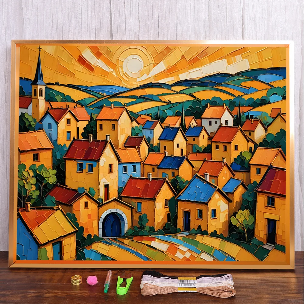 Landscape Sunset Town Printed 11CT Cross Stitch Set Embroidery DMC Threads Craft Handiwork Sewing Hobby Floss Wholesale Design
Landscape Sunset Town Printed 11CT Cross Stitch Set Embroidery DMC Threads Craft Handiwork Sewing Hobby Floss Wholesale Design