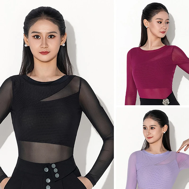 2026 New Modern Dance Tops For Women Long Sleeved See Through Mesh Splicing Bodysuit Samba Adult Latin Practice Clothes DQS22251
2026 New Modern Dance Tops For Women Long Sleeved See Through Mesh Splicing Bodysuit Samba Adult Latin Practice Clothes DQS22251