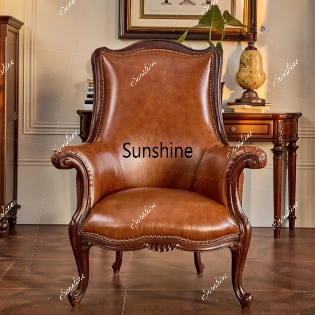 American retro solid wood sofa living room casual single chair
American retro solid wood sofa living room casual single chair
