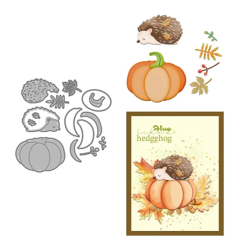 Autumn Hedgehog & Pumpkins Cutting Dies DIY Scrapbooking Supplies Metal Dies Knife Mold For Card Making Crafts Decor
Autumn Hedgehog & Pumpkins Cutting Dies DIY Scrapbooking Supplies Metal Dies Knife Mold For Card Making Crafts Decor