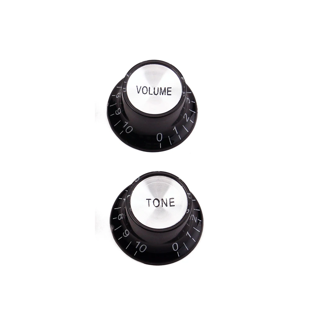 4 Pcs GD23 Aluminum Acrylic Guitar Control Knob for Electric Bass Guitar with Silver 2 Volumes 2 Tones (Black)
4 Pcs GD23 Aluminum Acrylic Guitar Control Knob for Electric Bass Guitar with Silver 2 Volumes 2 Tones (Black)