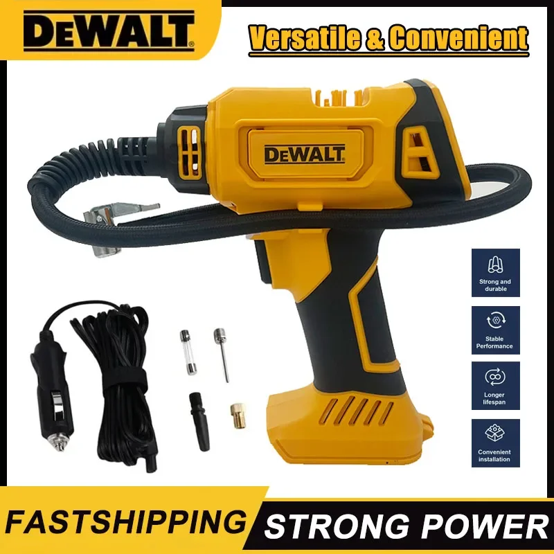 DEWALT Battery Air Compressor Automatic Tire Inflator Cordless Electric Pump with Digital Pressure Gauge for Car Bike
DEWALT Battery Air Compressor Automatic Tire Inflator Cordless Electric Pump with Digital Pressure Gauge for Car Bike