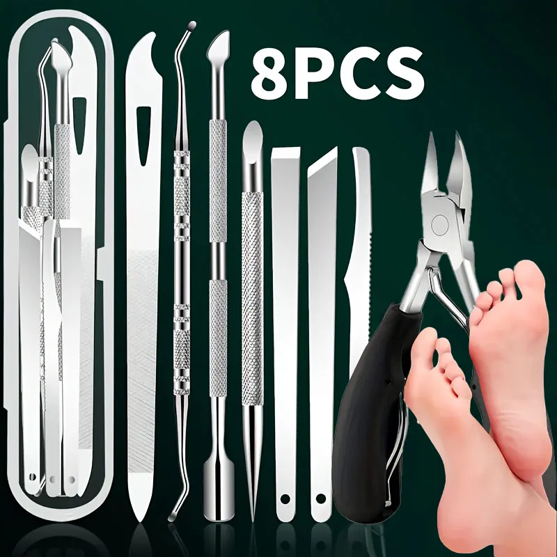 8pcs Professional Nail Care Set,Stainless Steel Cuticle Scissors,Foot File,Beige Pusher,Manicure Tools - Unscented Pedicure Kit
8pcs Professional Nail Care Set,Stainless Steel Cuticle Scissors,Foot File,Beige Pusher,Manicure Tools - Unscented Pedicure Kit
