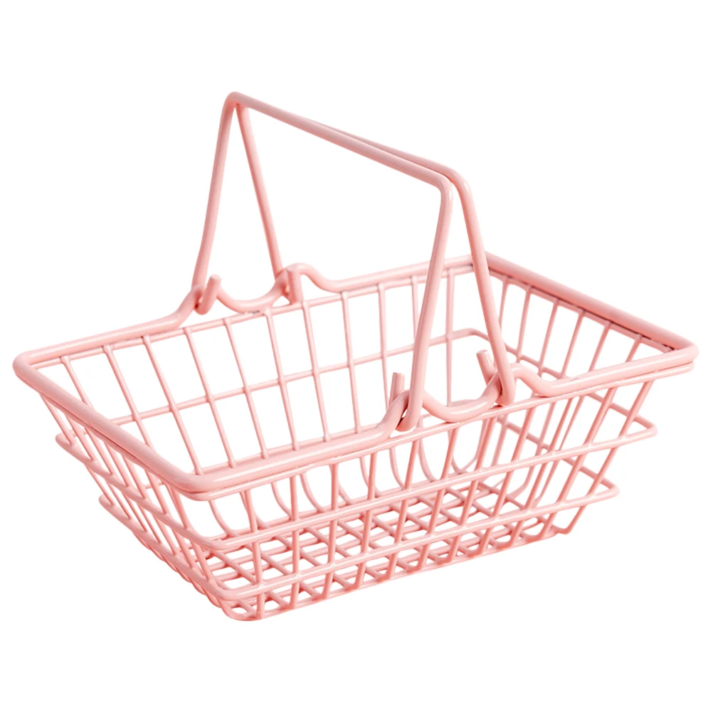 Pink Mini Shopping Basket Compact Metal Hand Held Cart Prop Miniature Iron Basquet Small Storage Home Decor Photo Props Sturdy
Pink Mini Shopping Basket Compact Metal Hand Held Cart Prop Miniature Iron Basquet Small Storage Home Decor Photo Props Sturdy