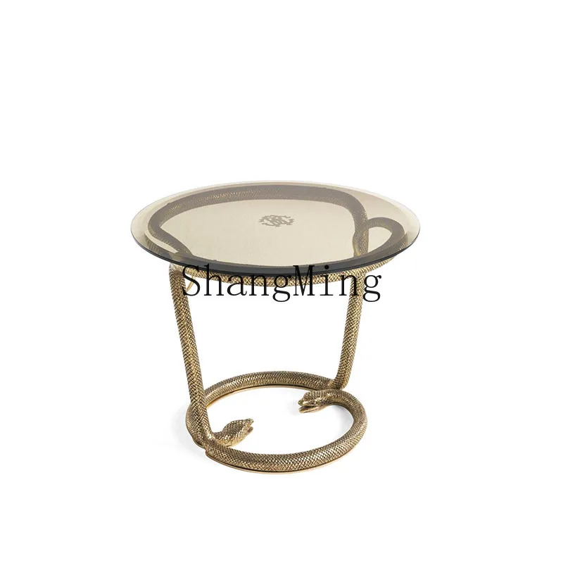 CL light luxury edge table high-end modern high-end glass corner table living room household golden snake copper coffee table
CL light luxury edge table high-end modern high-end glass corner table living room household golden snake copper coffee table