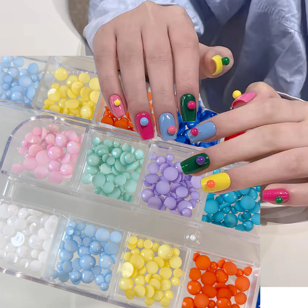 12Colors Colorful Dopamine Beans Nail Art Decors 3D Resin Round Beads Flatback Charms DIY Manicure Accessories Nail Gems Jewelry
12Colors Colorful Dopamine Beans Nail Art Decors 3D Resin Round Beads Flatback Charms DIY Manicure Accessories Nail Gems Jewelry