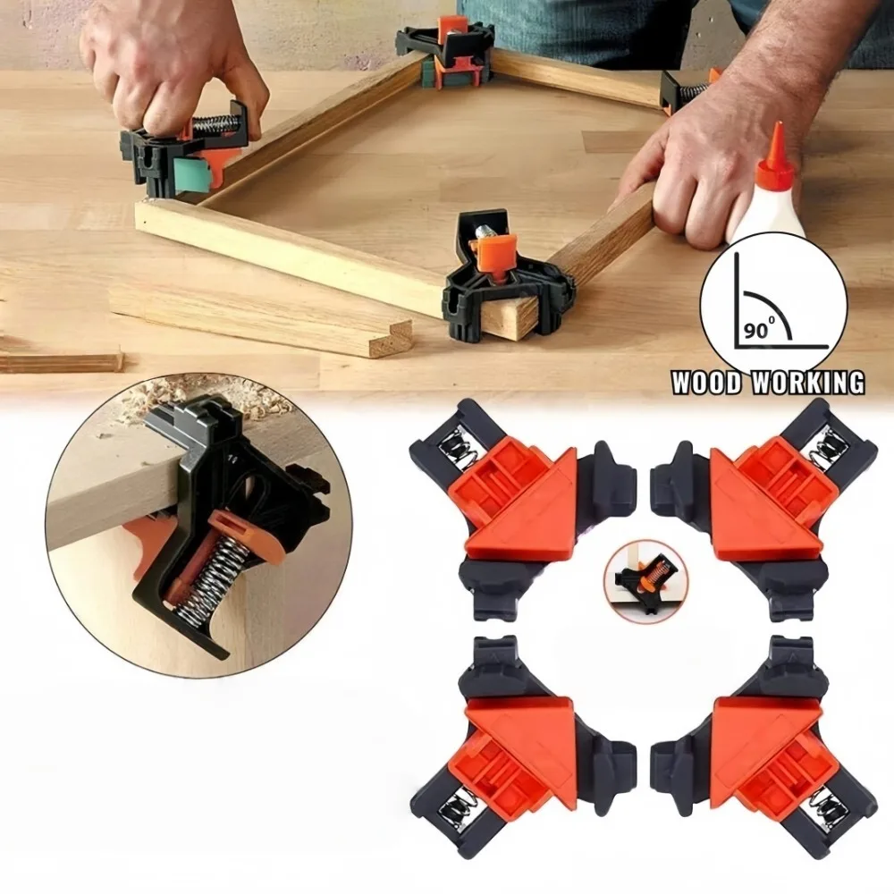 4PCS 90 Degree Right Angle Fixed Clip Adjustable Swing Photo Frame Corner Clip Woodworking Furniture Fixture Maintenance Tool
4PCS 90 Degree Right Angle Fixed Clip Adjustable Swing Photo Frame Corner Clip Woodworking Furniture Fixture Maintenance Tool