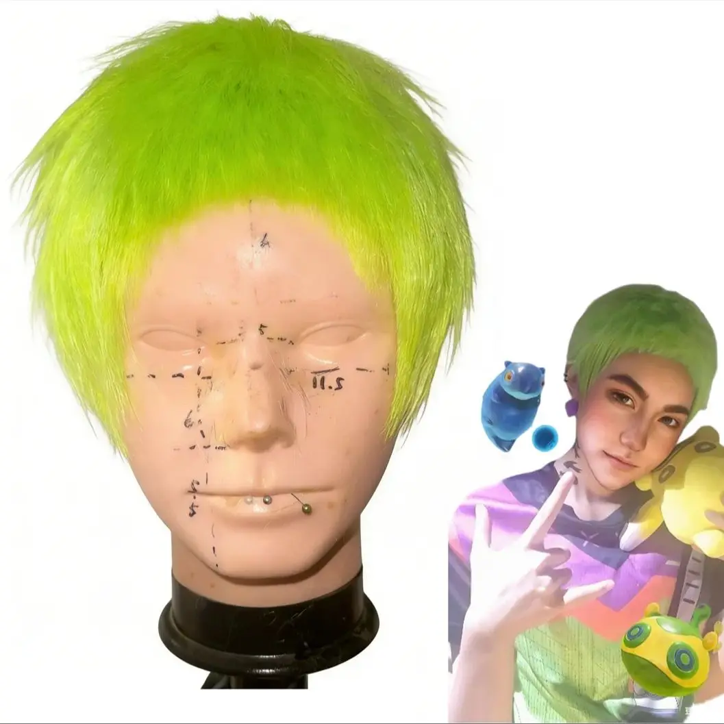 Cosplay Gekko Wig Light green anime wig, heat-resistant synthetic short wig
Cosplay Gekko Wig Light green anime wig, heat-resistant synthetic short wig