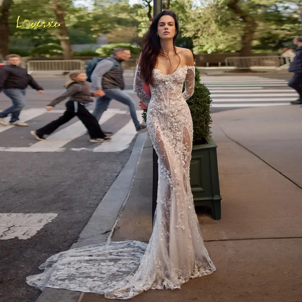 Loverxu Mermaid Sexy Wedding Dresses Sweetheart Off The Shoulder Vestido De Novia Embroidery Glitter Custom Made Bridal Gown
Loverxu Mermaid Sexy Wedding Dresses Sweetheart Off The Shoulder Vestido De Novia Embroidery Glitter Custom Made Bridal Gown
