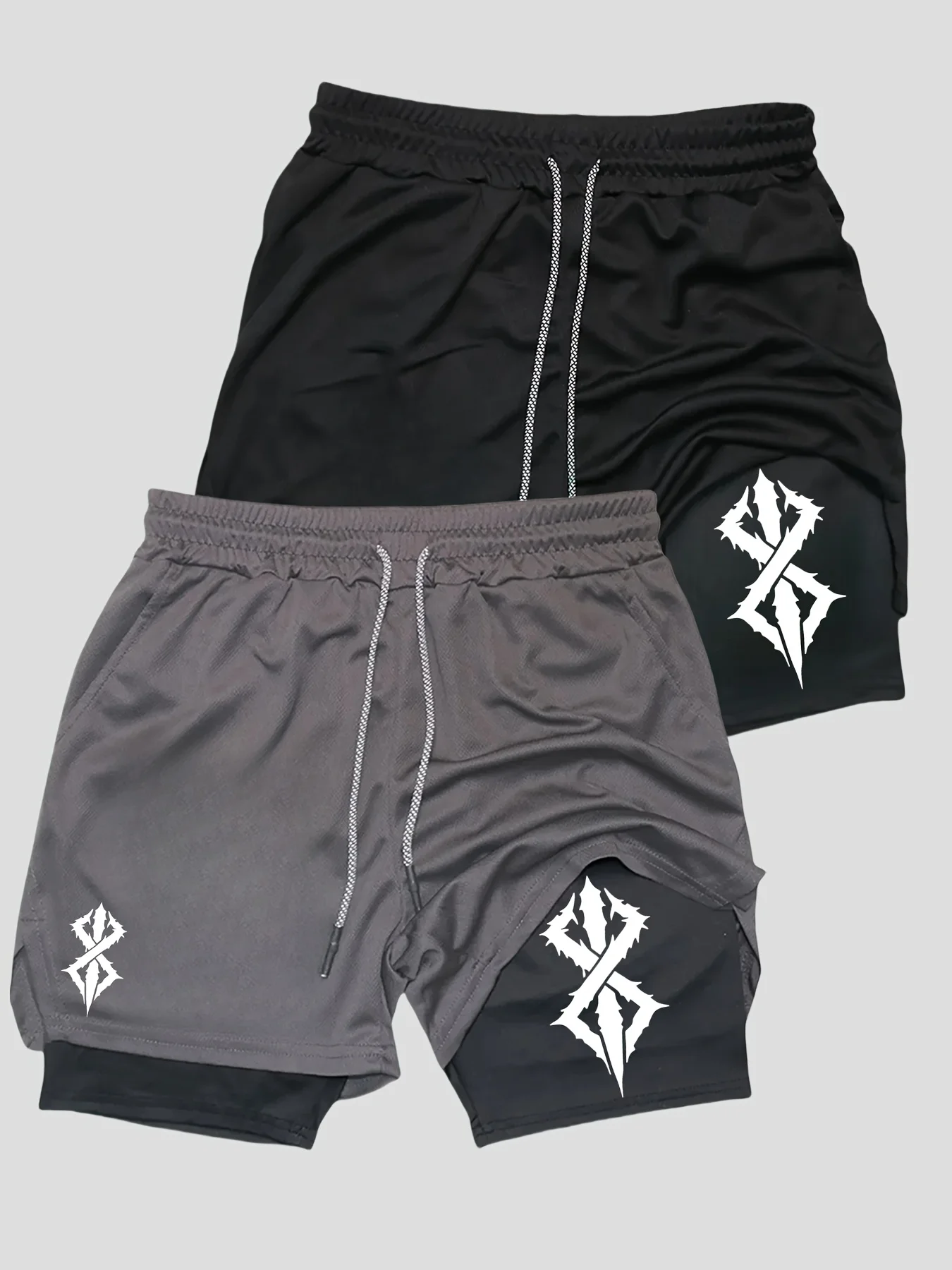 2pcs 2 in 1 Double Layer Personality Pattern Print Men'S Casual Sports Fitness Shorts Stretchy Comfortable for Running Sports
2pcs 2 in 1 Double Layer Personality Pattern Print Men'S Casual Sports Fitness Shorts Stretchy Comfortable for Running Sports