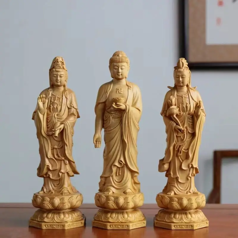 Резьба из самшита западные три Святого Амита Будда Da Shengjie Guanyin Bodhisattva домашний декор
Резьба из самшита западные три Святого Амита Будда Da Shengjie Guanyin Bodhisattva домашний декор