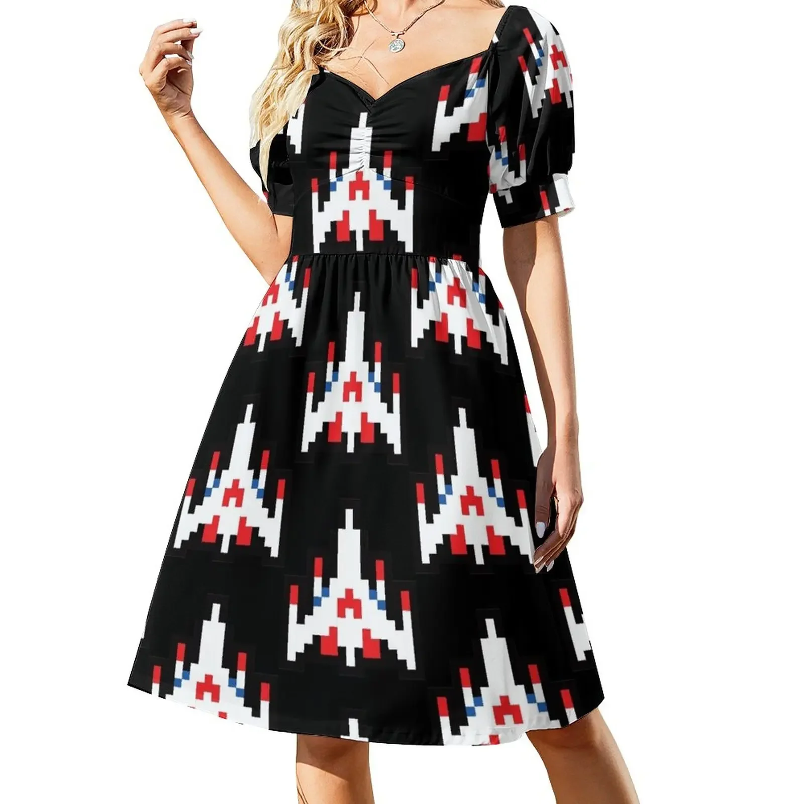 Retro classic arcade video game spaceship Short-Sleeved Dress loose women's dress dresses summer Women's dresses
Retro classic arcade video game spaceship Short-Sleeved Dress loose women's dress dresses summer Women's dresses