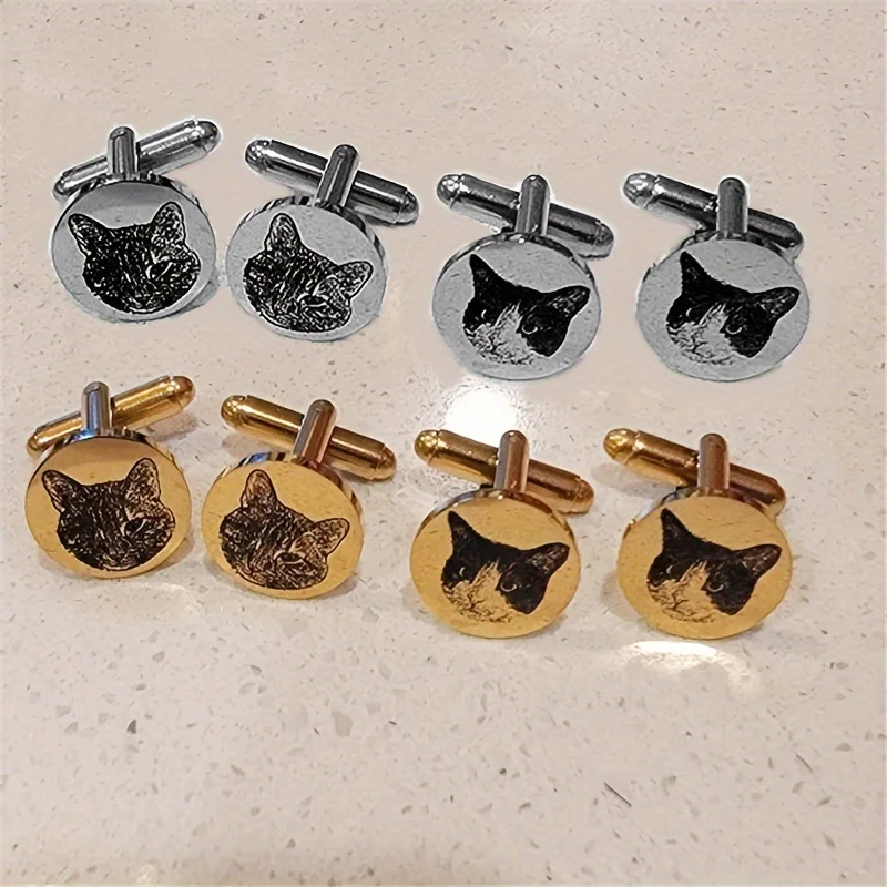 Men's Stainless Steel Cufflinks Custom Personalized Pet Portrait Carving Cufflinks Wedding Gift For Groom,Pet Enthusiasts' Gift
Men's Stainless Steel Cufflinks Custom Personalized Pet Portrait Carving Cufflinks Wedding Gift For Groom,Pet Enthusiasts' Gift