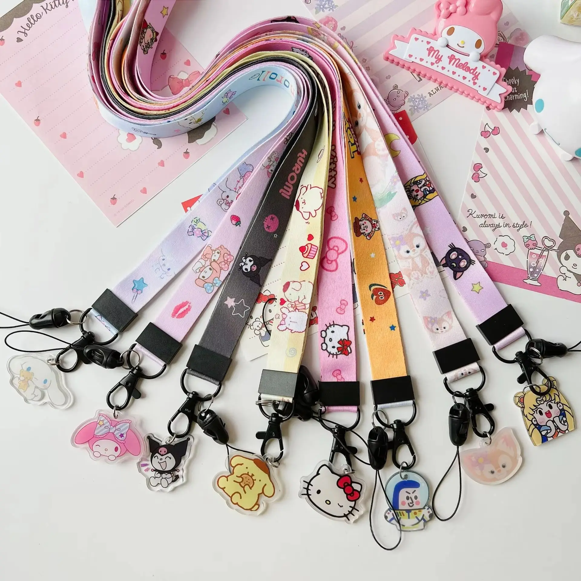 Sanrio Character Lanyard with Acrylic Charm, Adjustable Neck Strap for Work School Daily Use, Great Birthday Gift for Fans
Sanrio Character Lanyard with Acrylic Charm, Adjustable Neck Strap for Work School Daily Use, Great Birthday Gift for Fans