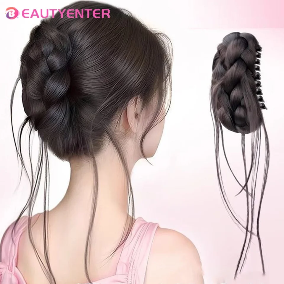 Twisted Bun Head Grab Clip Synthetic Wig Elegant Dragon Beard High Skull Top Fluffy Natural Flower Bud Head Coiled Hair Style
Twisted Bun Head Grab Clip Synthetic Wig Elegant Dragon Beard High Skull Top Fluffy Natural Flower Bud Head Coiled Hair Style