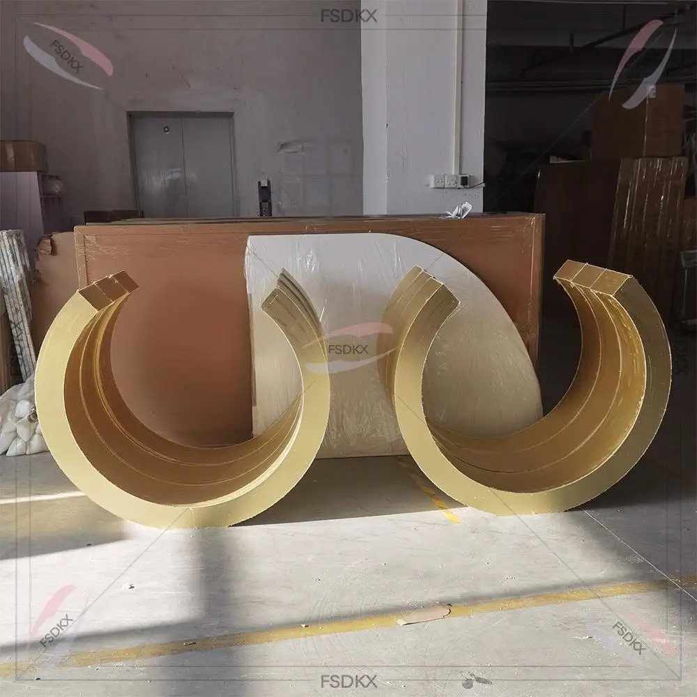 FSDKX 2Pcs For 1 Set Circular acrylic gold arch backdrop round arch backdrop stand for wedding stage decoration
FSDKX 2Pcs For 1 Set Circular acrylic gold arch backdrop round arch backdrop stand for wedding stage decoration