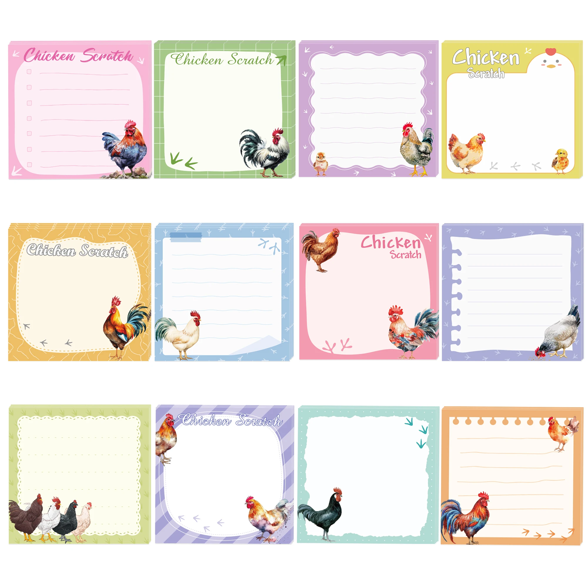 12/24pcs Farm Rooster Hen Sticky Notes Set,Self-Stick Notes Pads,Refrigerator Memo Pads for Home Office Birthday Gifts Supplies
12/24pcs Farm Rooster Hen Sticky Notes Set,Self-Stick Notes Pads,Refrigerator Memo Pads for Home Office Birthday Gifts Supplies