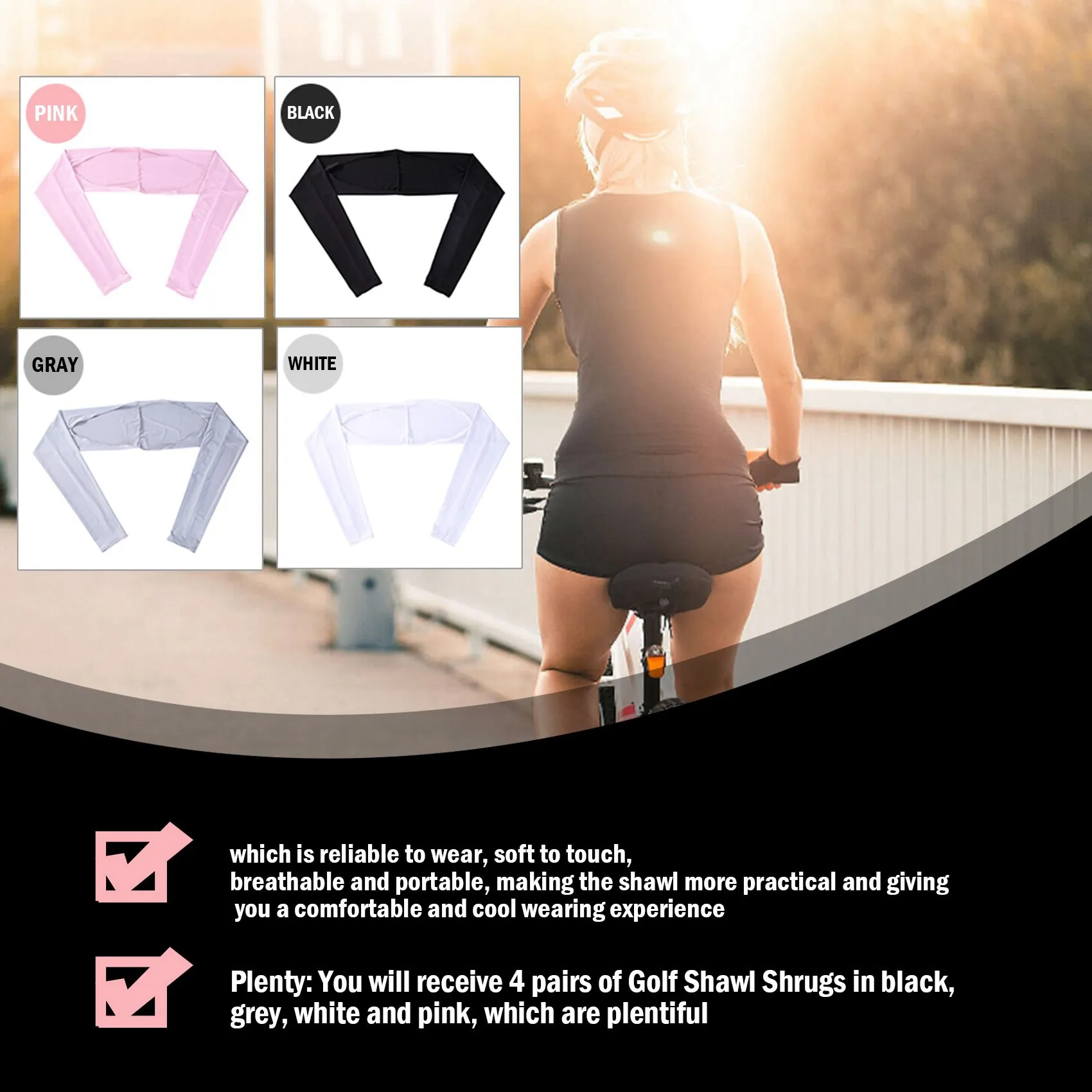 ABHS-4 шт. охлаждающая шаль, рукава, солнцезащитная шаль, шаль для гольфа, анти-УФ-рукава с отверстием для пальцев для езды на велосипеде
ABHS-4 шт. охлаждающая шаль, рукава, солнцезащитная шаль, шаль для гольфа, анти-УФ-рукава с отверстием для пальцев для езды на велосипеде