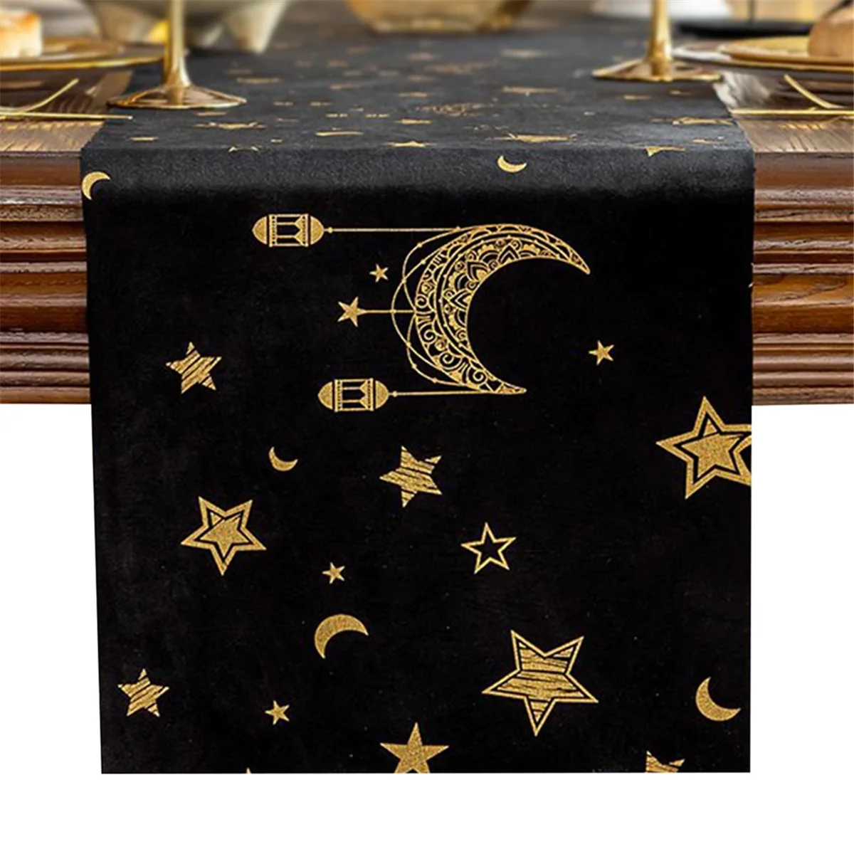 НОВАЯ скатерть Eid Al-Fitr Ramadan, горячее тиснение, лунный фонарь и звездная скатерть, бархатное украшение стола для дома A
НОВАЯ скатерть Eid Al-Fitr Ramadan, горячее тиснение, лунный фонарь и звездная скатерть, бархатное украшение стола для дома A