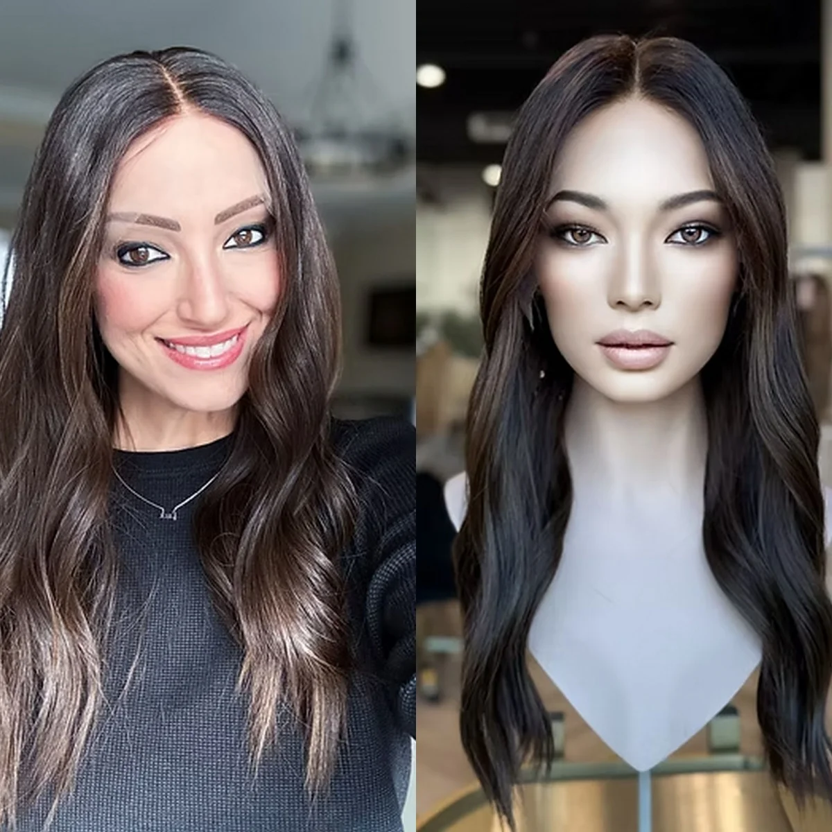 24-дюймовые синтетические парики с кружевной застежкой, цвет каштановый, с эффектом волн, реалистичная линия волос, для женщин, легко носить на каждый день и на вечеринки
24-дюймовые синтетические парики с кружевной застежкой, цвет каштановый, с эффектом волн, реалистичная линия волос, для женщин, легко носить на каждый день и на вечеринки