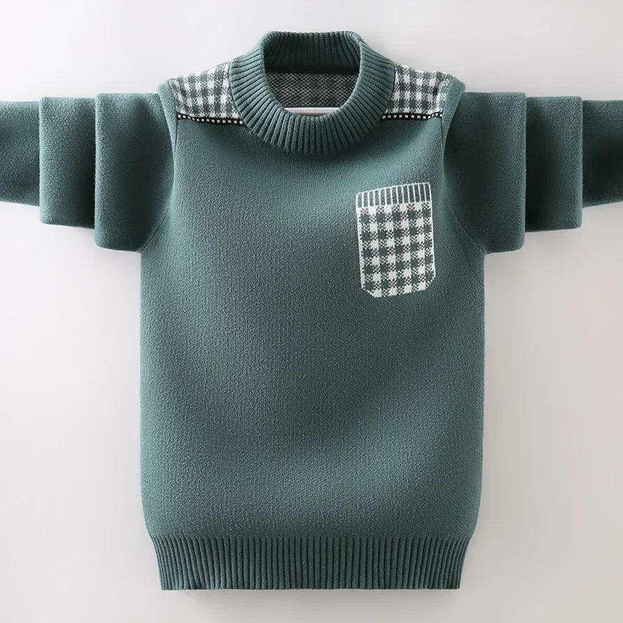 Boys Sweater Autumn Winter Children Pullovers for Boys Knitted Warm Tops Teenage Clothes Fashion Color Patchwork Kids Sweaters
Boys Sweater Autumn Winter Children Pullovers for Boys Knitted Warm Tops Teenage Clothes Fashion Color Patchwork Kids Sweaters