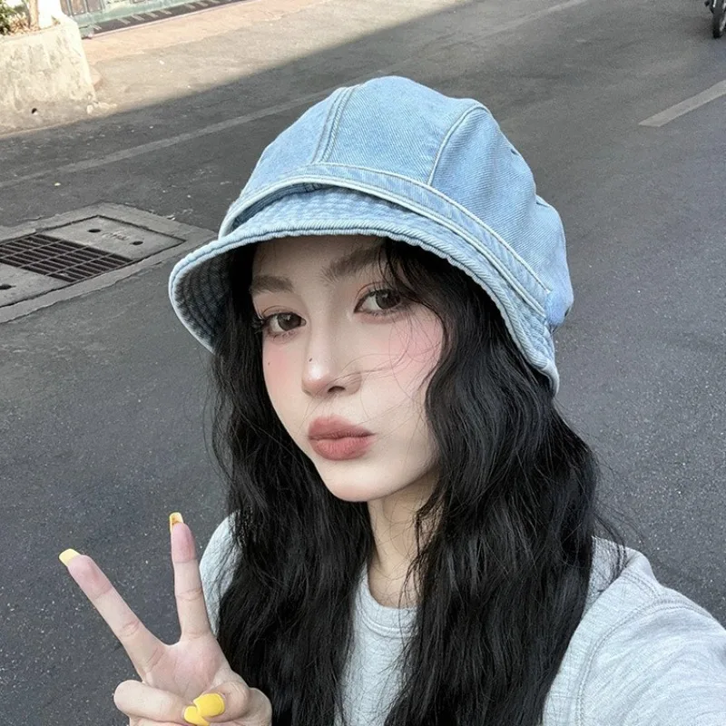 Vintage Cowboy Duck Tongue Stacked Hat for Spring and Summer Shopping, Beret Hat for Women, Small Face, Painter Hat
Vintage Cowboy Duck Tongue Stacked Hat for Spring and Summer Shopping, Beret Hat for Women, Small Face, Painter Hat