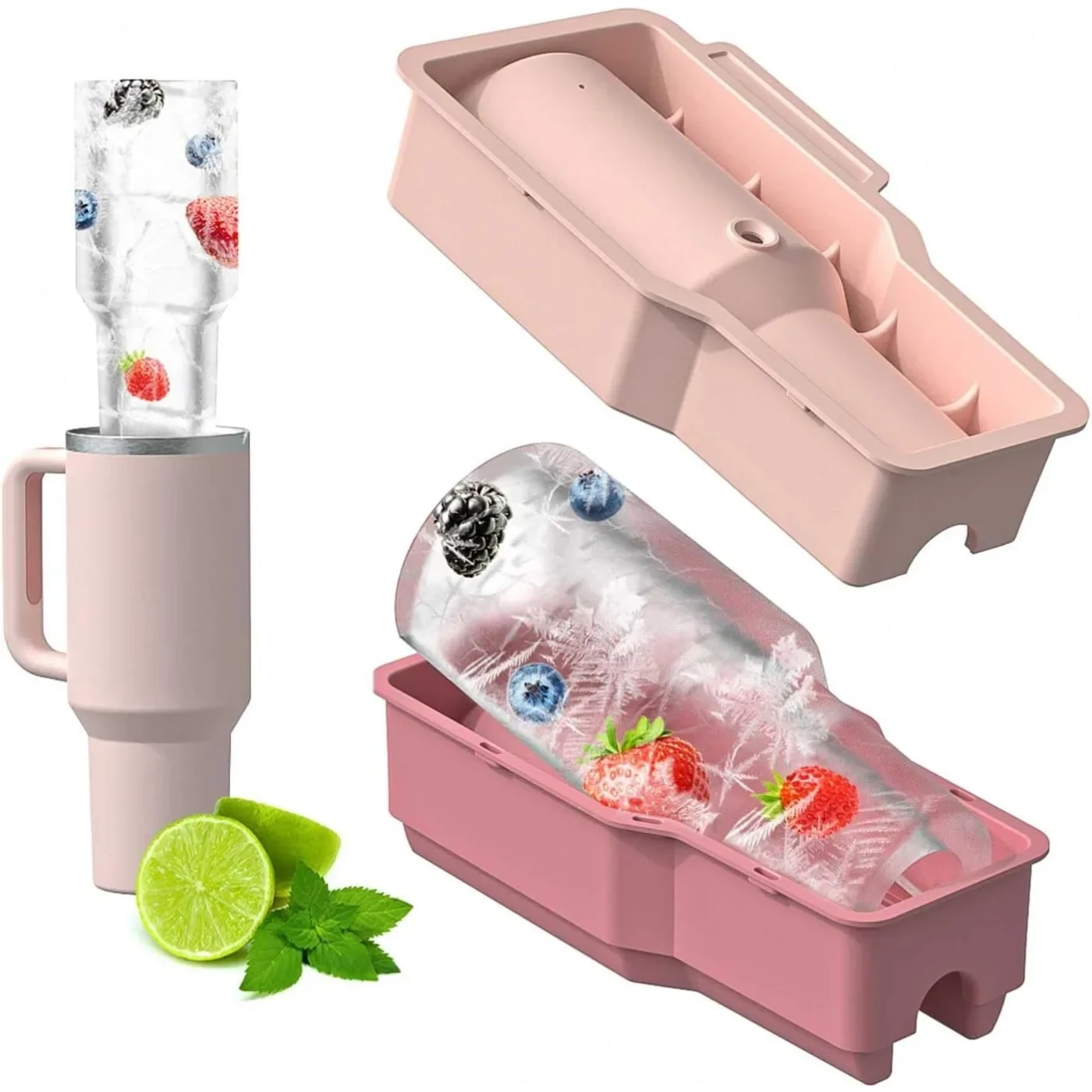 Oversized Ice Cube Molds, Reusable 40OZ Stanley Ice Mold with Lid and Bin for Freezer, Keep Drinks Chilled, Easy to Clean
Oversized Ice Cube Molds, Reusable 40OZ Stanley Ice Mold with Lid and Bin for Freezer, Keep Drinks Chilled, Easy to Clean