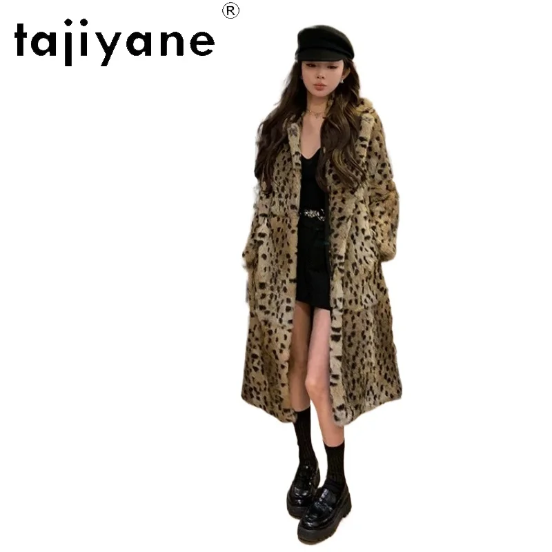 TAJIYANE Natural Rabbit Fur Jacket Women Retro Leopard Print Long Fur Coats Premium Winter Real Fur Coat Woman Clothes 105cm2026
TAJIYANE Natural Rabbit Fur Jacket Women Retro Leopard Print Long Fur Coats Premium Winter Real Fur Coat Woman Clothes 105cm2026