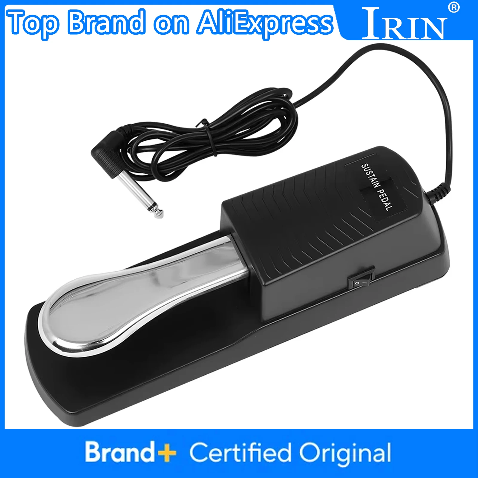 IRIN Piano Sustain Pedal 6.35mm Plug Universal Piano Pedal for MIDI Keyboard Synth Digital Pianos Electronic Drum Electric Piano
IRIN Piano Sustain Pedal 6.35mm Plug Universal Piano Pedal for MIDI Keyboard Synth Digital Pianos Electronic Drum Electric Piano