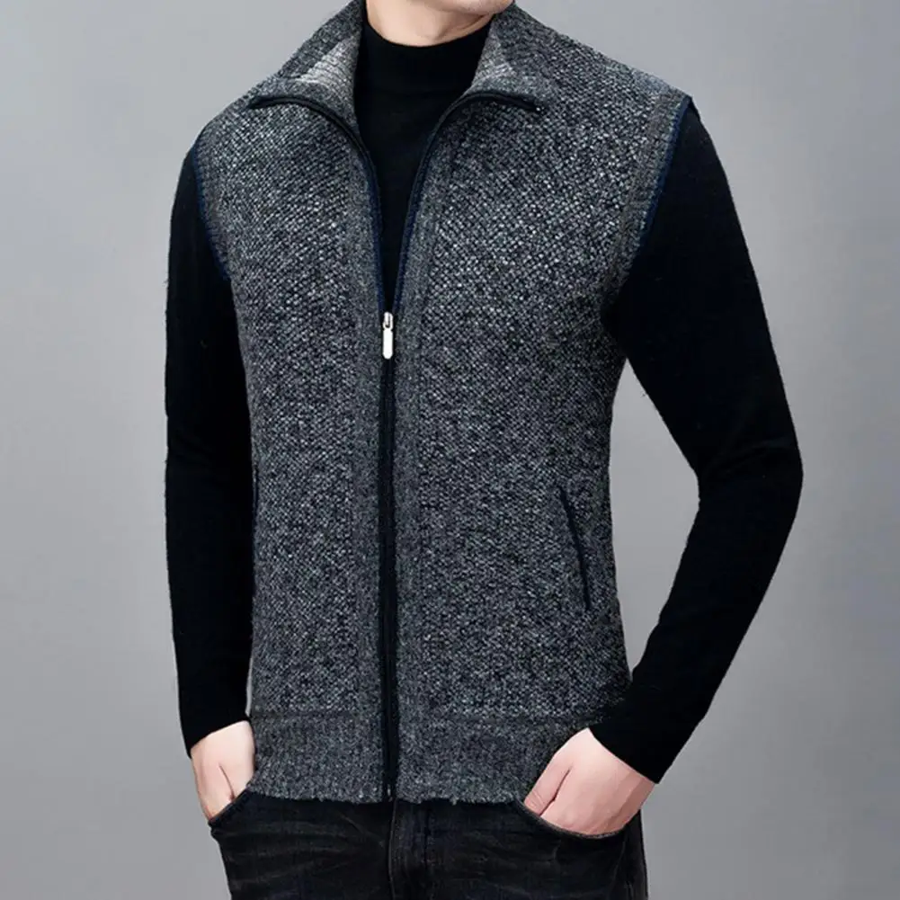 Vest Coat Ribbed Trim Men Vest Pure Color Warm Pockets Fleece Lining Vest Coat
Vest Coat Ribbed Trim Men Vest Pure Color Warm Pockets Fleece Lining Vest Coat