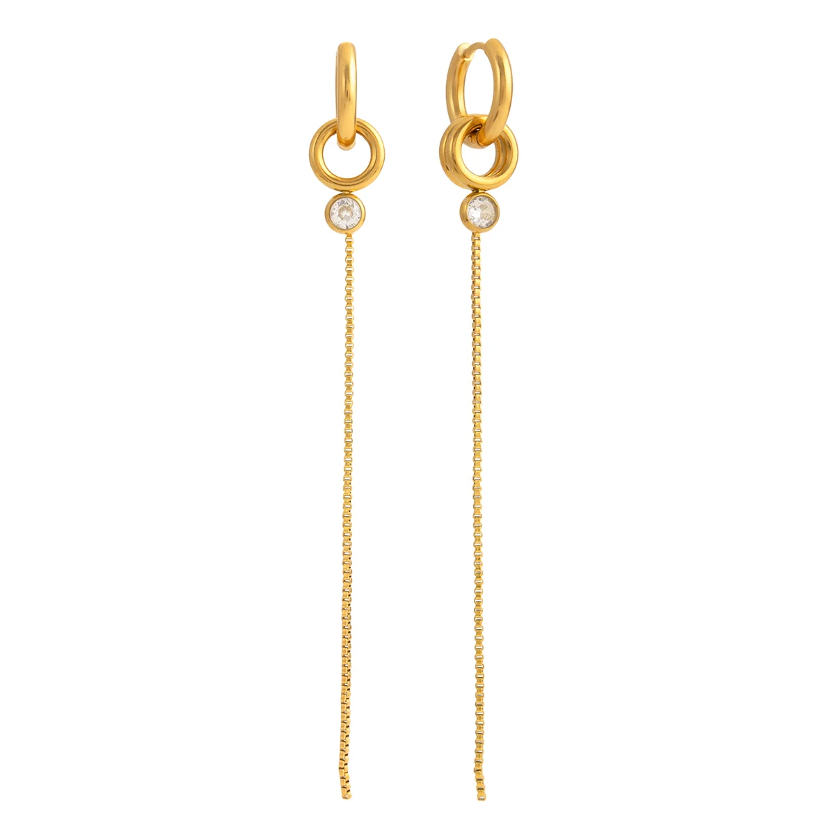 Delicate Zircon Earrings For Women Minimalist 18K Gold Plated Stainless Steel Long Tassel Earrings Fashion Jewelry Gift
Delicate Zircon Earrings For Women Minimalist 18K Gold Plated Stainless Steel Long Tassel Earrings Fashion Jewelry Gift