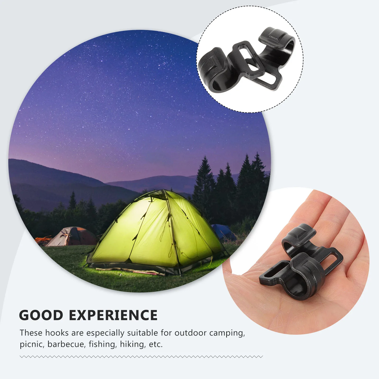 10pcs Tent Accessories Camping Plastic Connection Hooks for Tent Poles Multi Purpose Outdoor Camping Gear Hooks for Hiking
10pcs Tent Accessories Camping Plastic Connection Hooks for Tent Poles Multi Purpose Outdoor Camping Gear Hooks for Hiking