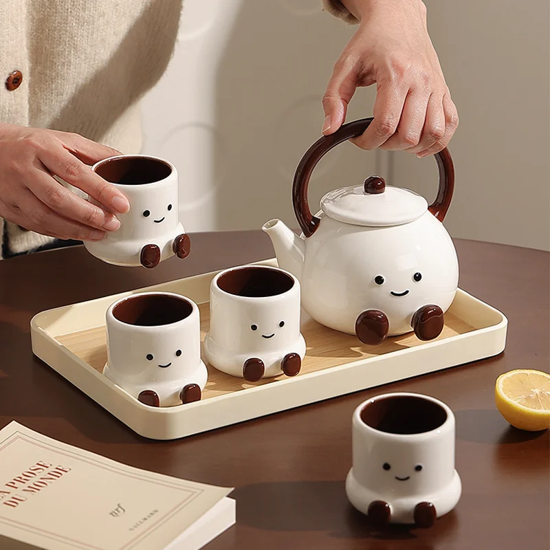Pangzi Foot Tea Set Ceramic Teapot Tea Pot Home Water Bottle Water Cup Gift Box Housewarming New Home Newlywed Gift Box Gifts
Pangzi Foot Tea Set Ceramic Teapot Tea Pot Home Water Bottle Water Cup Gift Box Housewarming New Home Newlywed Gift Box Gifts