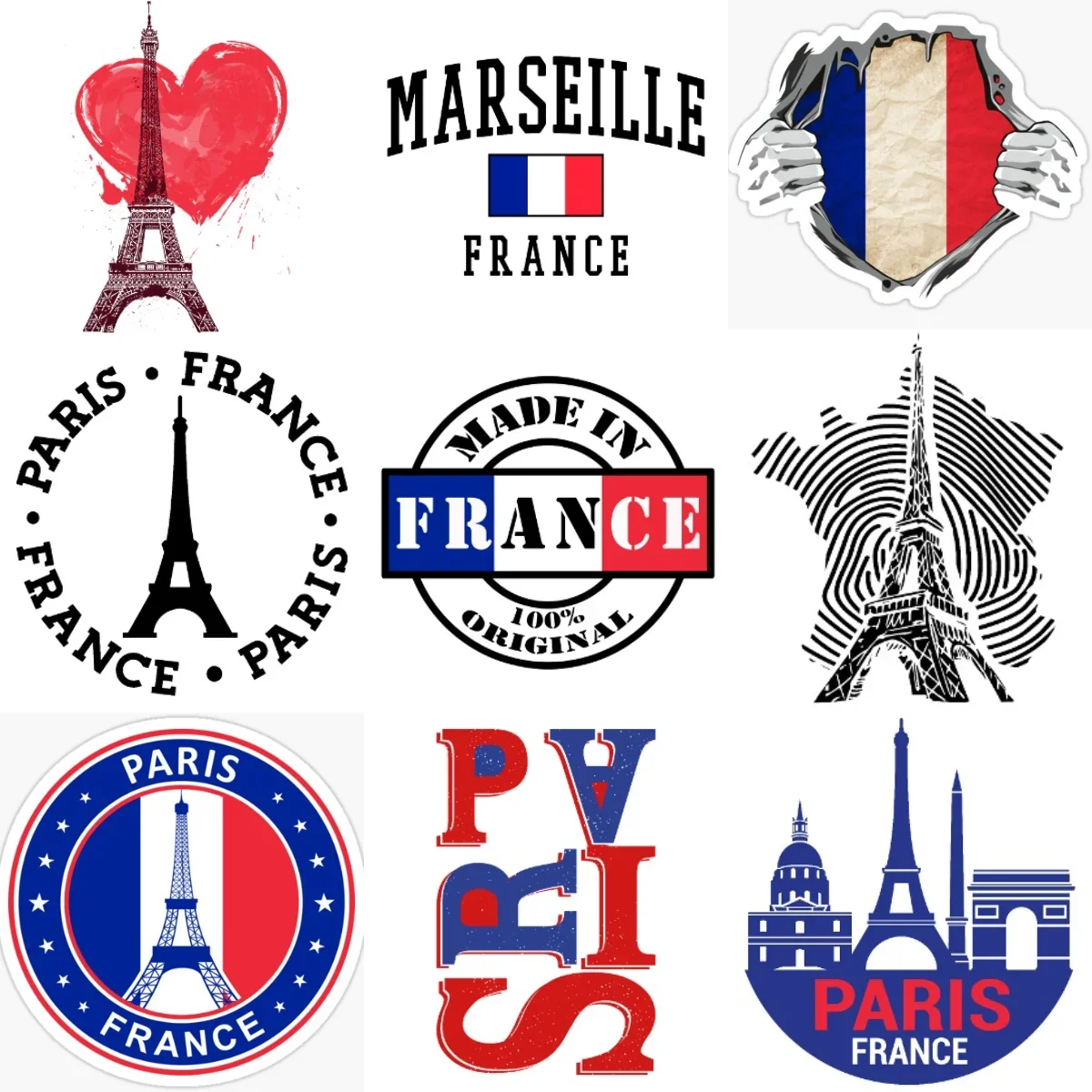 Love France Flag Map Eiffel Tower Creative Personalized Stickers for Car Van Bicycle Helmet Fridge Wall Decoration Accessories
Love France Flag Map Eiffel Tower Creative Personalized Stickers for Car Van Bicycle Helmet Fridge Wall Decoration Accessories