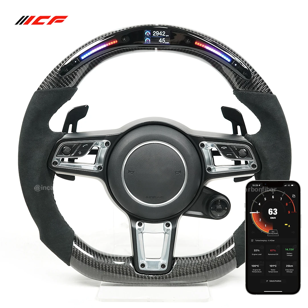 ICF 100% Carbon Fiber Steering Wheel For Porsche 718 911 918 Panamera 2017~2020 Macan 2014~2020 Cayenne 2015~2020 Cayman 2016
ICF 100% Carbon Fiber Steering Wheel For Porsche 718 911 918 Panamera 2017~2020 Macan 2014~2020 Cayenne 2015~2020 Cayman 2016