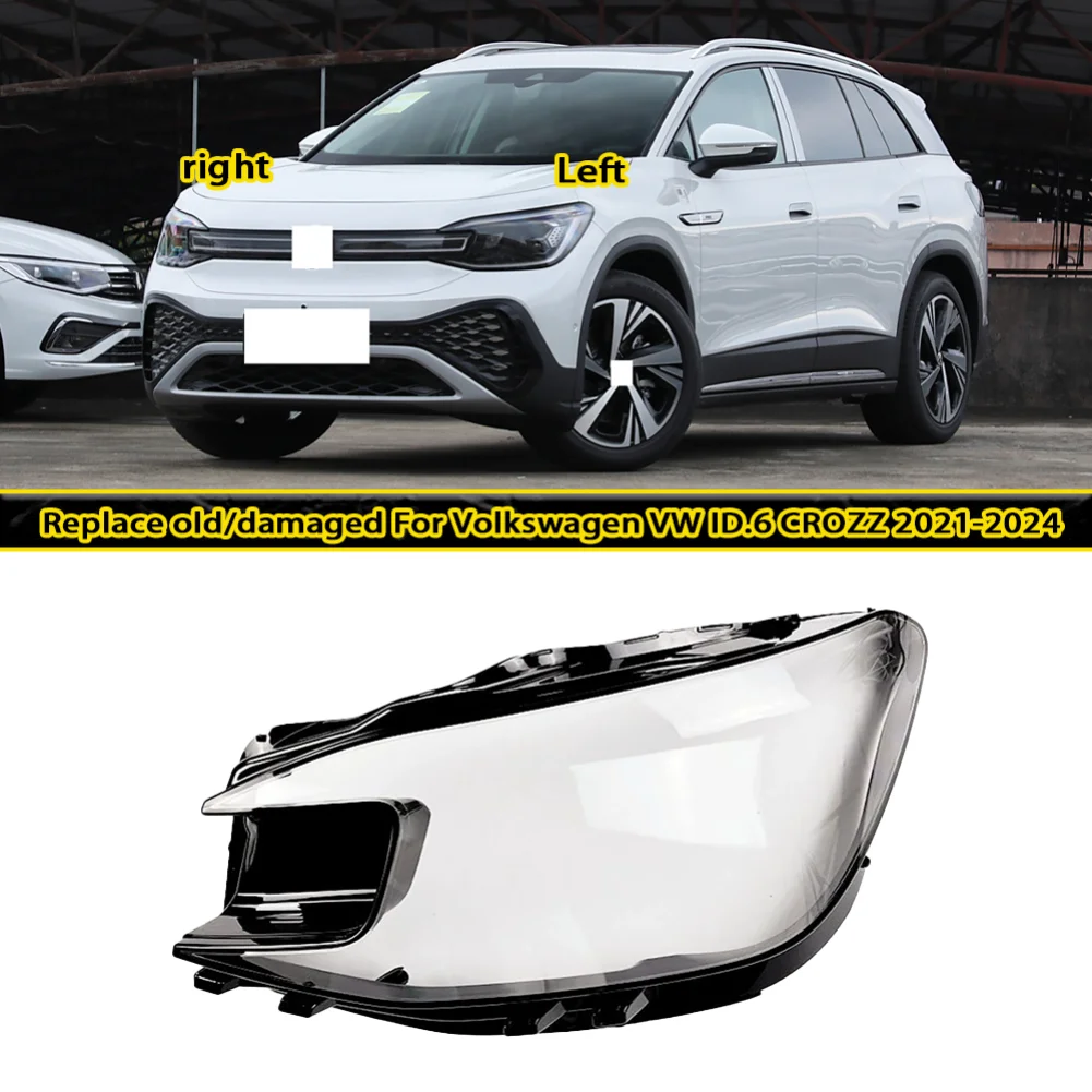 For Volkswagen VW ID.6 CROZZ 2021-2024 Front Lamp Shade with Headlight Mask Shell Transparent Cover Lens
For Volkswagen VW ID.6 CROZZ 2021-2024 Front Lamp Shade with Headlight Mask Shell Transparent Cover Lens