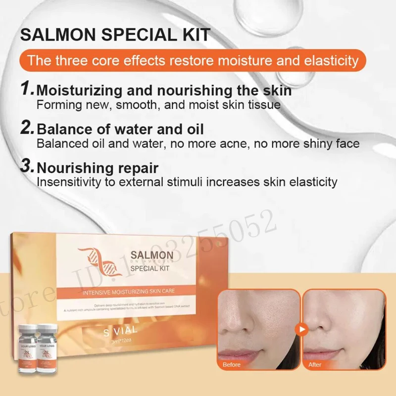 DNA Лосось Sodium Glow For Facial Dermapen Стартовый набор Exosomes Витаминная гиалуроновая кислота Сыворотка для уменьшения морщин
DNA Лосось Sodium Glow For Facial Dermapen Стартовый набор Exosomes Витаминная гиалуроновая кислота Сыворотка для уменьшения морщин