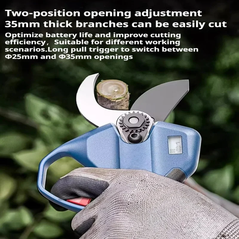 Cordless Electric Pruning Shears 16V 2.5Ah Garden Tool Branch Cutter Fruit Tree Scissors