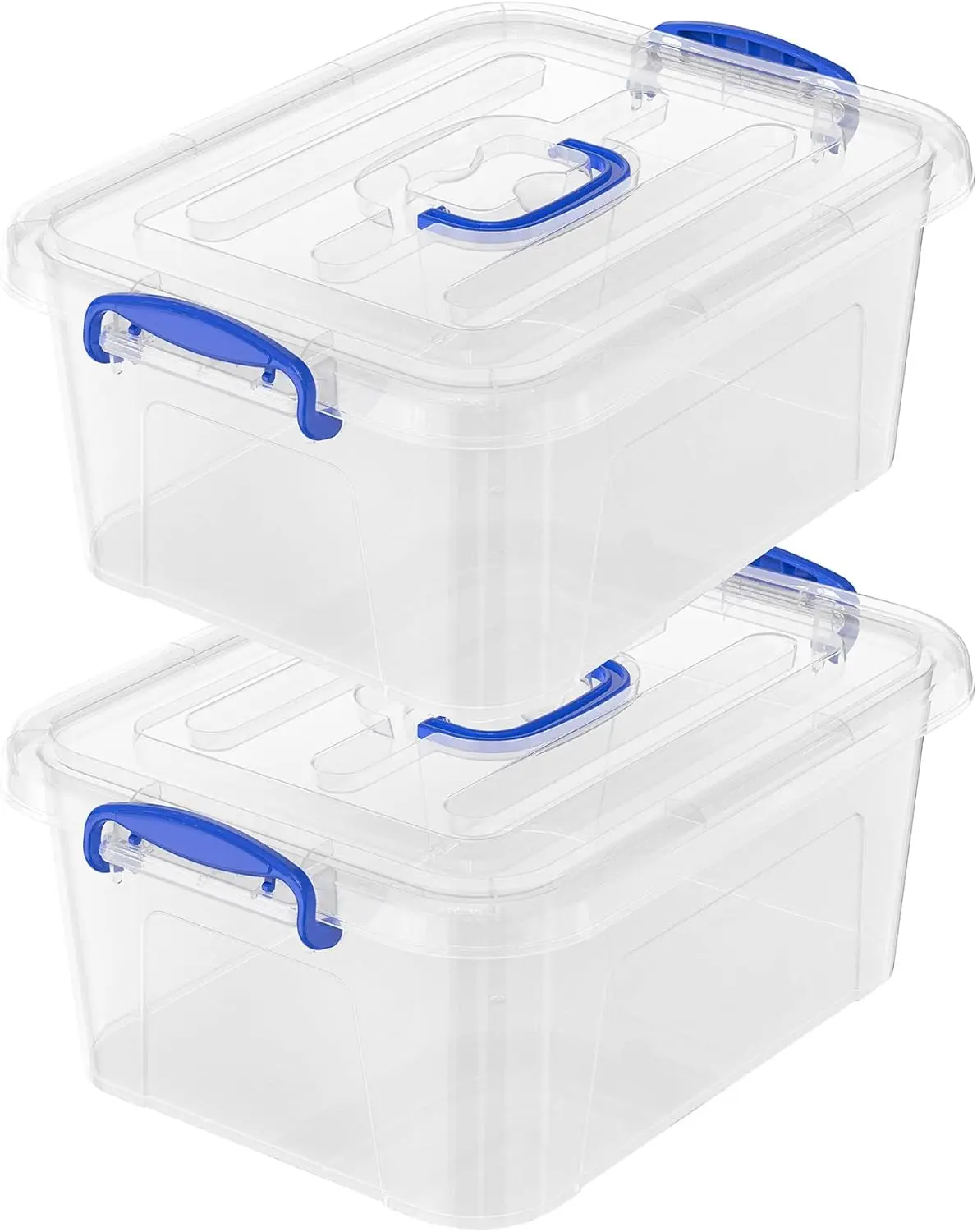 9 Quart Clear Storage Latch Bins with Lids/Handle, Plastic Clear Stackable Box, 9-Liter (2 Pack)
9 Quart Clear Storage Latch Bins with Lids/Handle, Plastic Clear Stackable Box, 9-Liter (2 Pack)