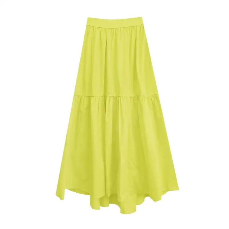 2024 Summer Women Holiday Skirts Korean Fashion Long Cotton Skirts 11 Color Ruffle Low-High Design Maxi Skirts -
2024 Summer Women Holiday Skirts Korean Fashion Long Cotton Skirts 11 Color Ruffle Low-High Design Maxi Skirts -