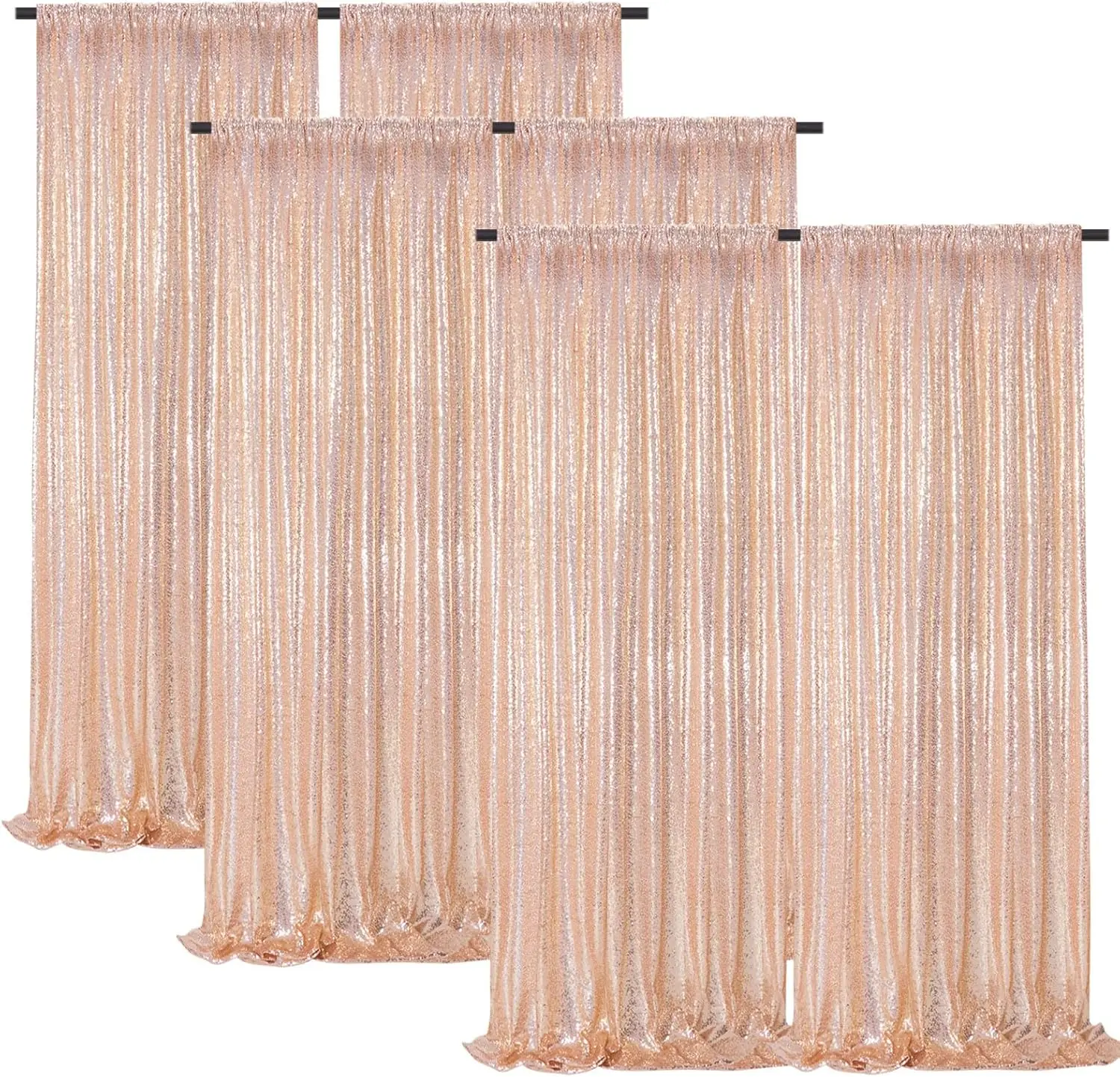 Rose Gold Glitter Sequin Backdrop Curtains 6 Pieces 2ftx8ft Dessert Backdrop Wedding Party Decor Glitter Photography Background
Rose Gold Glitter Sequin Backdrop Curtains 6 Pieces 2ftx8ft Dessert Backdrop Wedding Party Decor Glitter Photography Background
