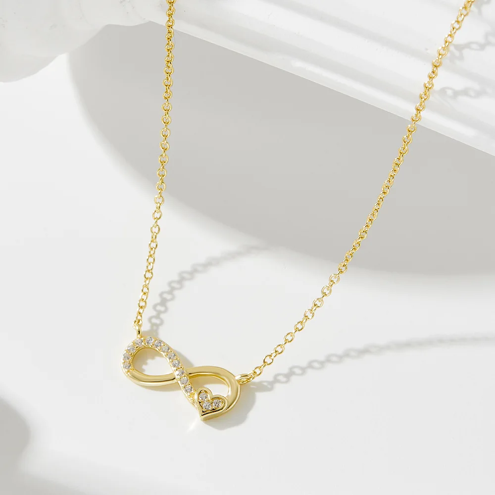 Withered S925 Pure Silver Lucky Number 8 Necklace Women's Diamond Set Infinite Love Pendant Collarbone Chain
Withered S925 Pure Silver Lucky Number 8 Necklace Women's Diamond Set Infinite Love Pendant Collarbone Chain