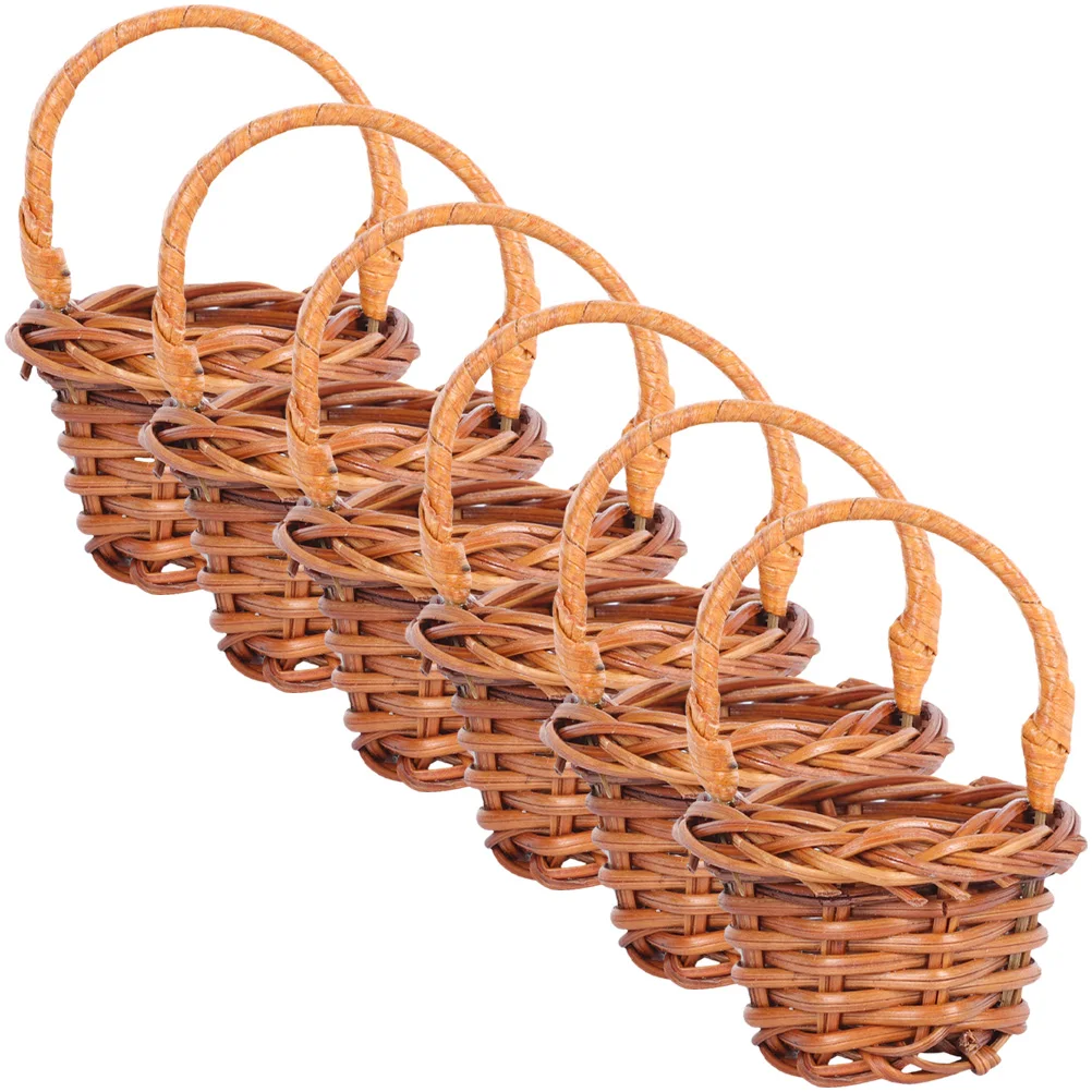 6pcs Rattan Woven Mini Baskets Small Storage Basket for Flowers Lightweight Home Decor Mini Floral Basket Ornaments
6pcs Rattan Woven Mini Baskets Small Storage Basket for Flowers Lightweight Home Decor Mini Floral Basket Ornaments