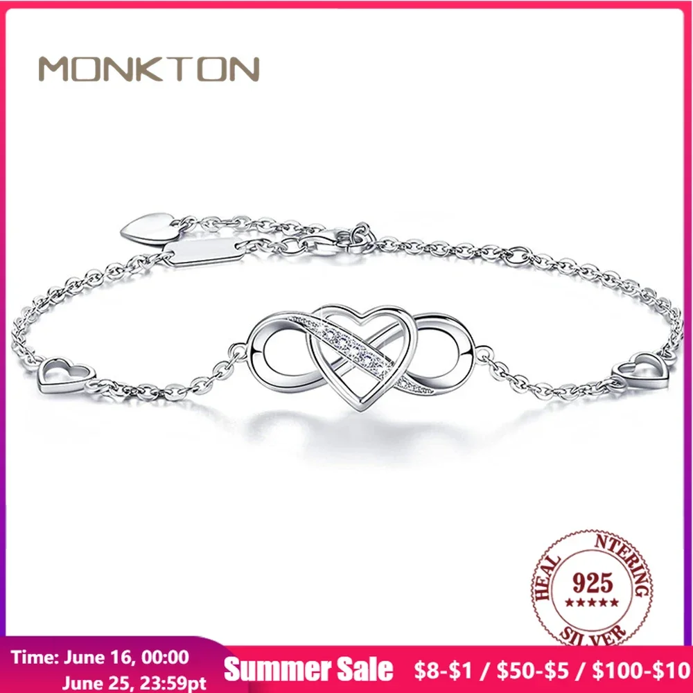 Браслеты Monkton s925 из стерлингового серебра с надписью Infinity Love для женщин и девушек, ювелирные изделия на день рождения, День Святого Валентина, подарки для жены, мамы
Браслеты Monkton s925 из стерлингового серебра с надписью Infinity Love для женщин и девушек, ювелирные изделия на день рождения, День Святого Валентина, подарки для жены, мамы