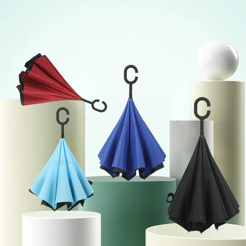 Wet Car Large Double-Layer Straight Rod Manual Reverse CHandheld-Stand-Able Car Dual-Use Advertising Umbrell
Wet Car Large Double-Layer Straight Rod Manual Reverse CHandheld-Stand-Able Car Dual-Use Advertising Umbrell