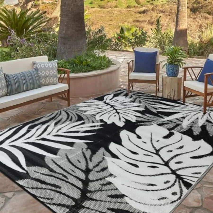 Outdoor Rug 8x10 ft Waterproof Reversible Plastic Straw Rug in Beige and Gray for Patios Decks Porches RV Camping Backyard Use
Outdoor Rug 8x10 ft Waterproof Reversible Plastic Straw Rug in Beige and Gray for Patios Decks Porches RV Camping Backyard Use