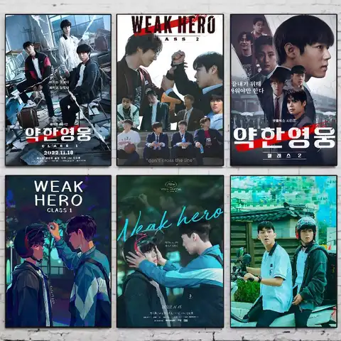 Korean Tv Series W-Weak Hero Class 1 2 Poster High Quality Dorm Living Room Aesthetic Wall Decoration Painting Stickers Gift