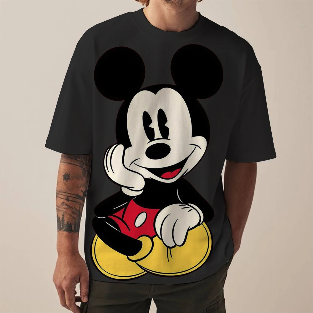 Funny Cartoon Men's T-Shirt Disney Mickey Mouse print Short Sleeve Streetwear Summer Casual Oversized T-Shirts Men Clothing Boys
Funny Cartoon Men's T-Shirt Disney Mickey Mouse print Short Sleeve Streetwear Summer Casual Oversized T-Shirts Men Clothing Boys